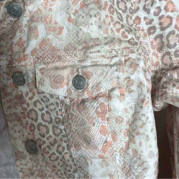 NINE WEST Pink Leopard Print Denim Jacket - Picture 4 of 8